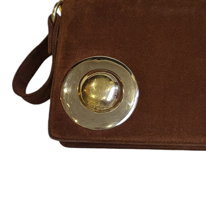 Cartera mujer camel tipo gamuza