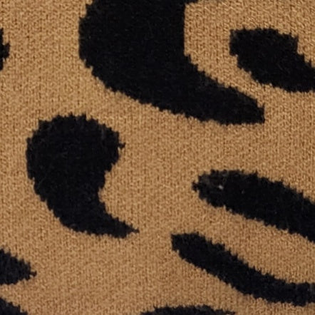 Crop top tejido mujer Dahla beige animal print Leopardo talla 3XL