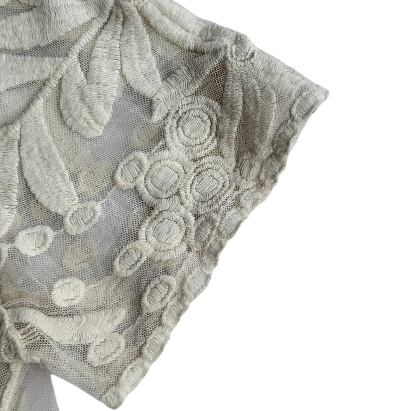 Blusa mujer Basement hueso tul con flores talla L