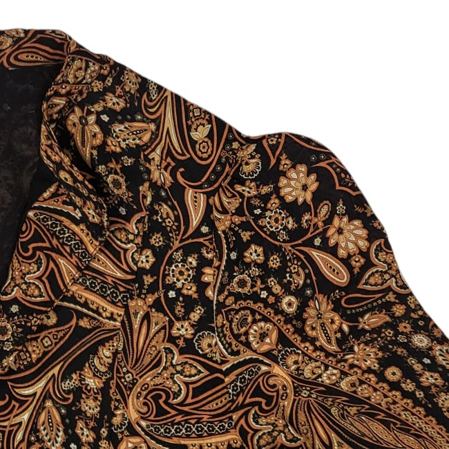 Vestido mujer Mango negro y café estampado boho talla M