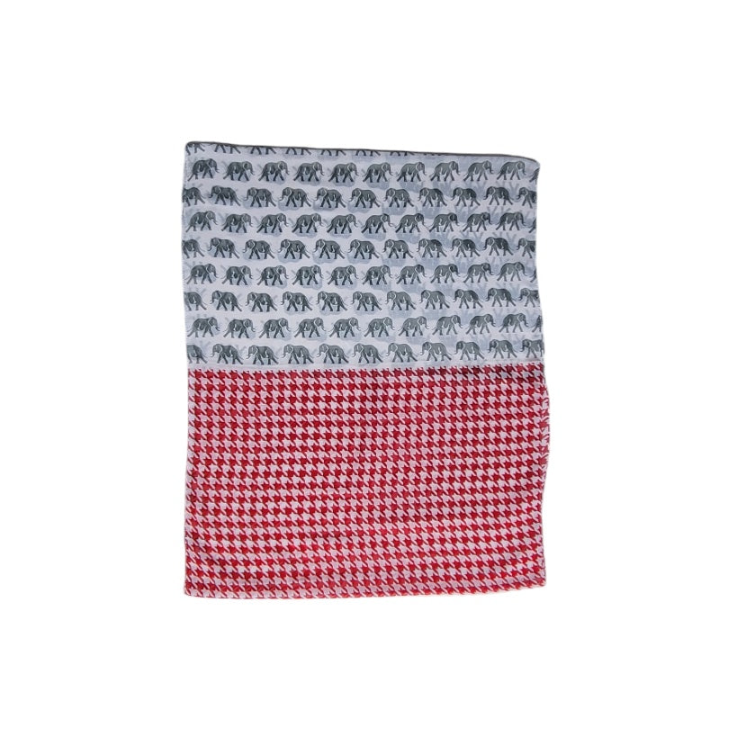 Cuello - Bufanda mujer blanco cuello con print de elefantes