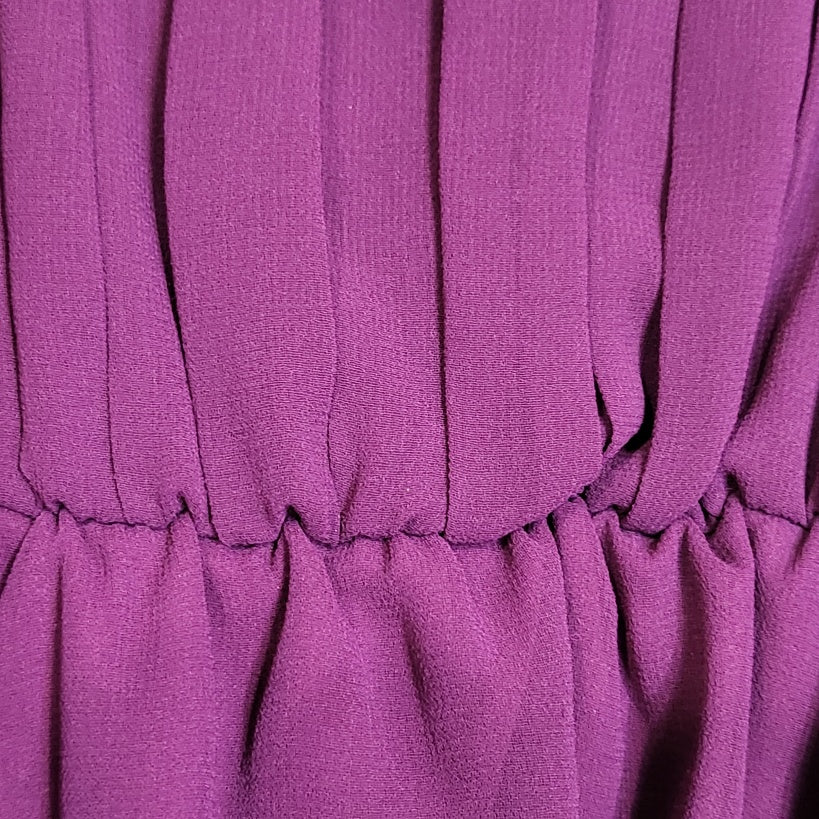 Vestido de fiesta mujer Ela morado Con apliques dorados Talla 10