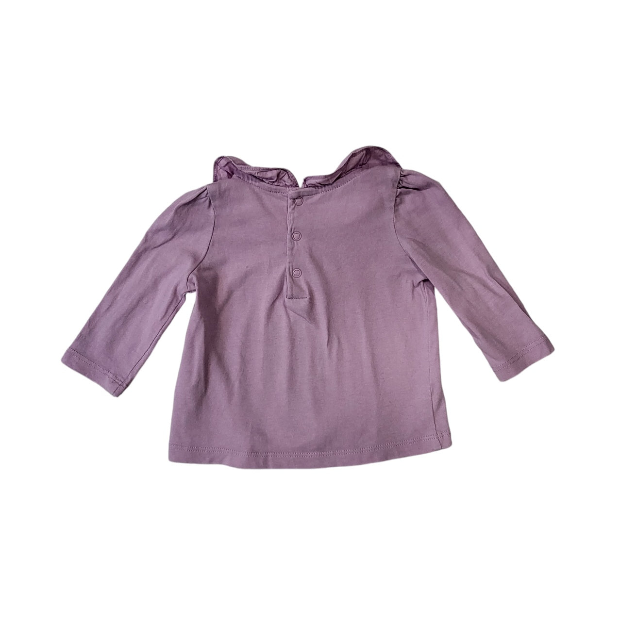 Camiseta niña Du Pareil lila Con cuello de bolero Talla 3 meses