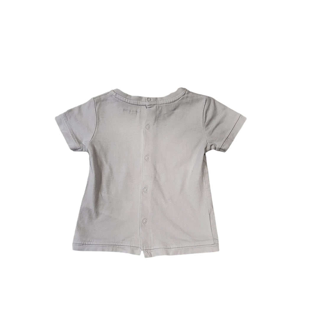 Camiseta niña Vertbaudet blanco Set con leggings azules talla 3 meses
