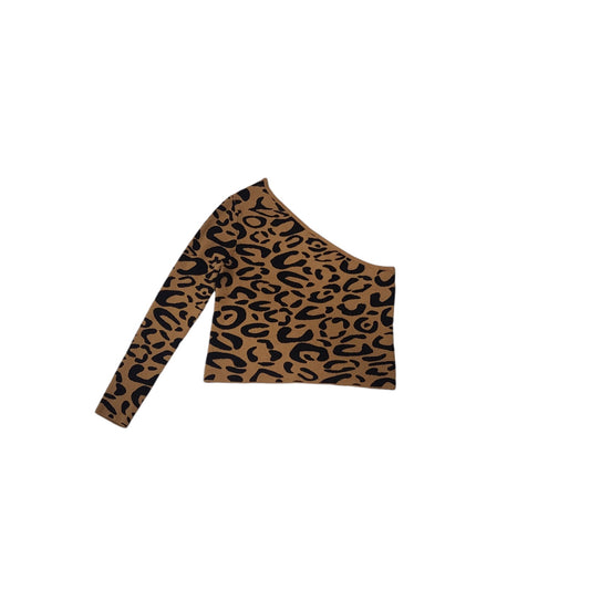 Crop top tejido mujer Dahla beige animal print Leopardo talla 3XL