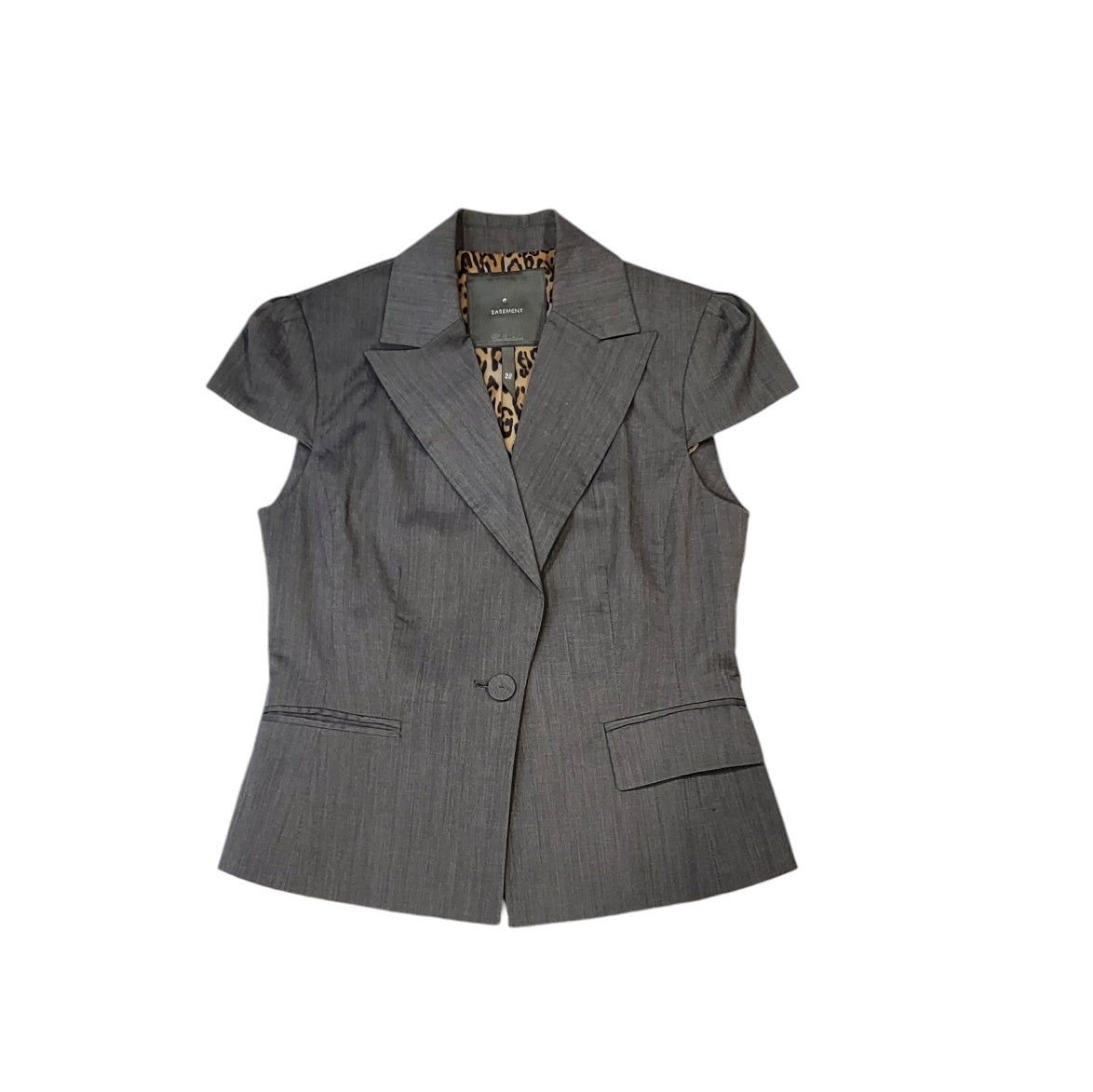 Chaleco mujer Basement gris tipo blazer manga larga talla 38