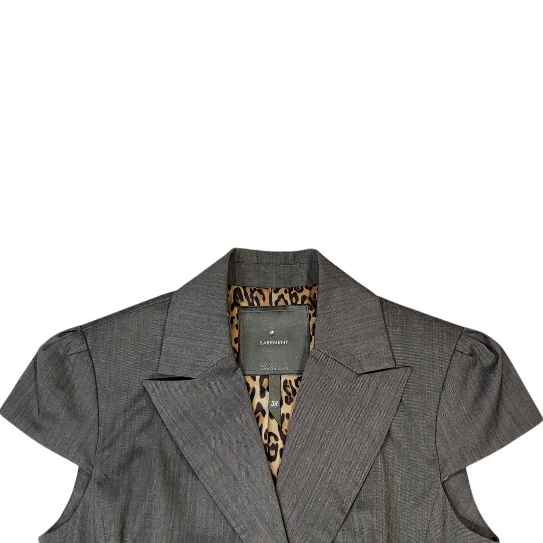 Chaleco mujer Basement gris tipo blazer manga larga talla 38