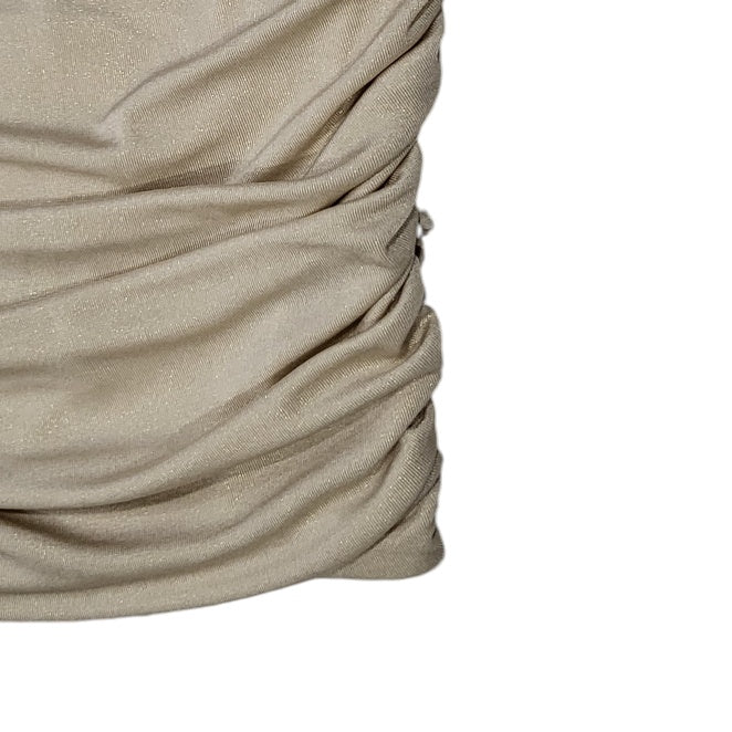 Crop top mujer Dahla champaña con brillos talla 3XL