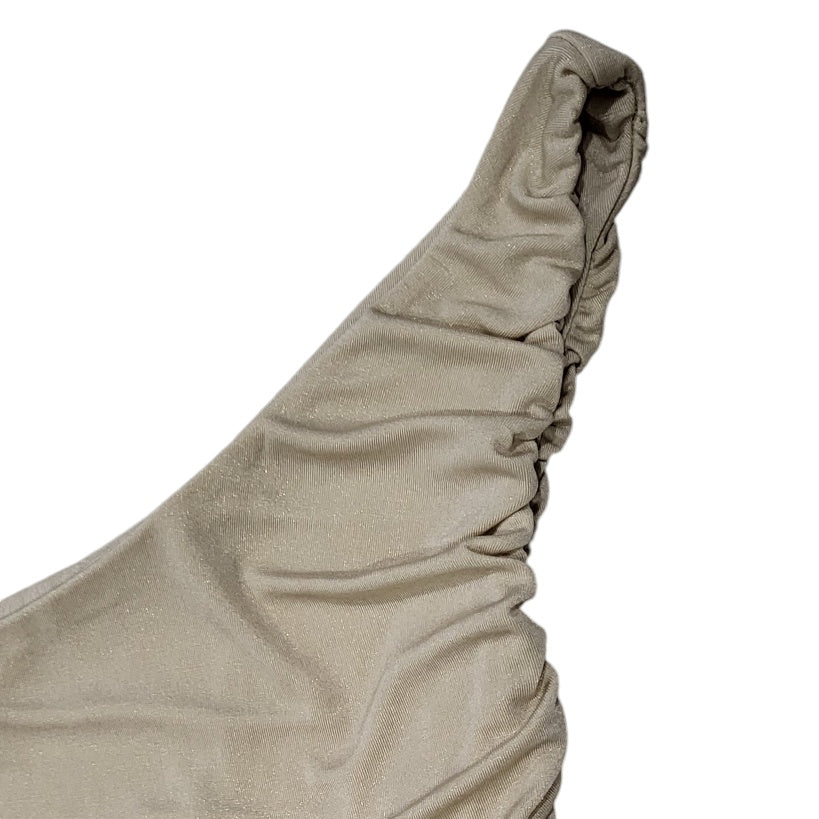 Crop top mujer Dahla champaña con brillos talla 3XL