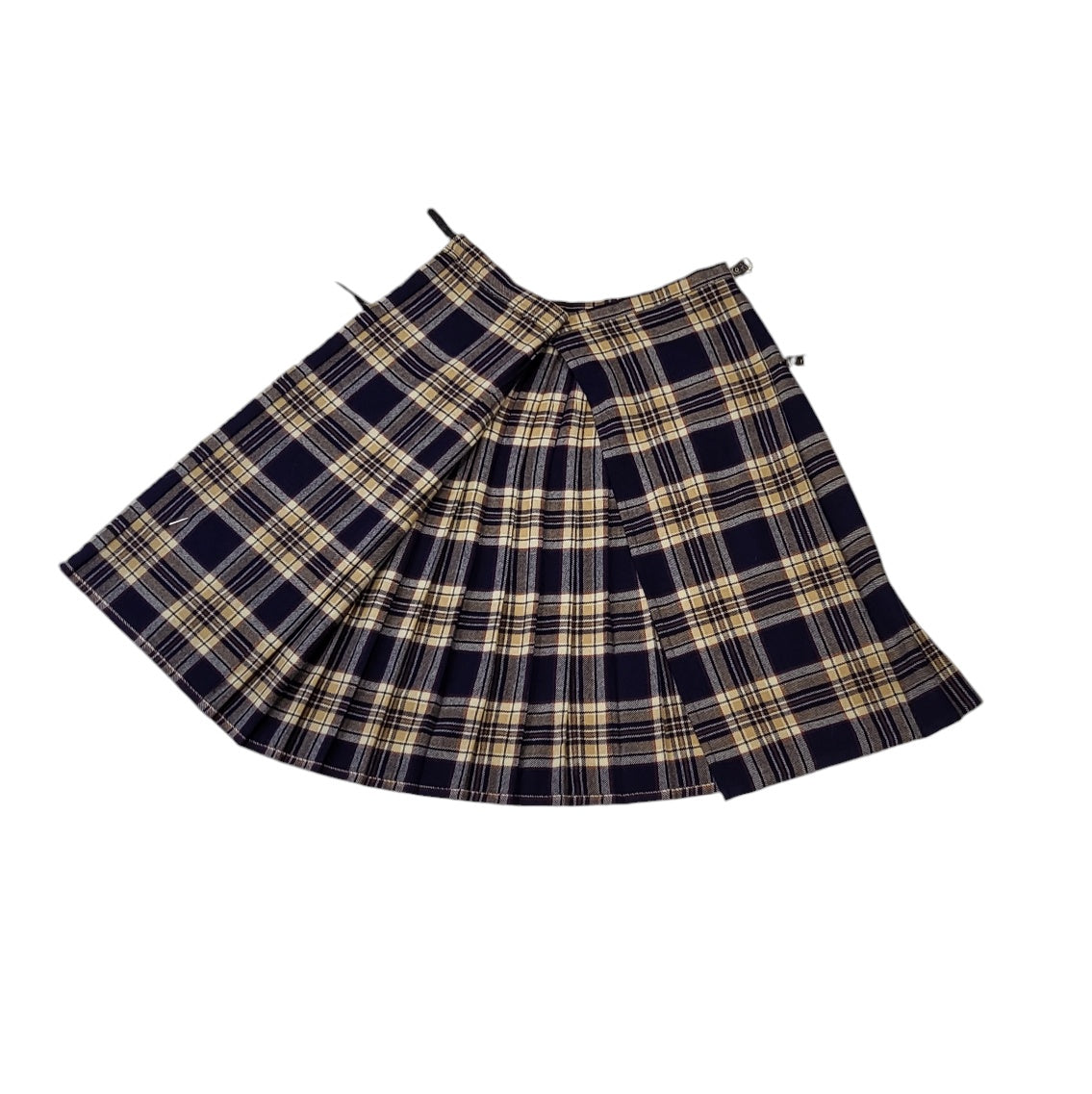 Falda mujer Pure new wool azul y beige escocesa Largo midi talla 10