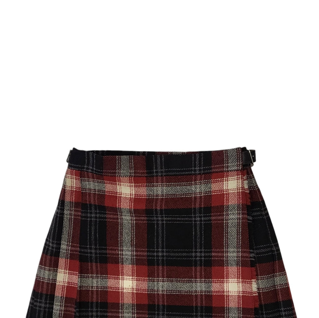 Falda mujer Pure new wool rojo y negro  escocesa Largo midi talla 10