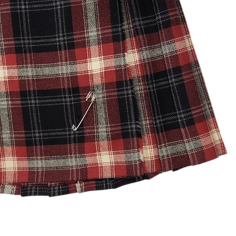 Falda mujer Pure new wool rojo y negro  escocesa Largo midi talla 10