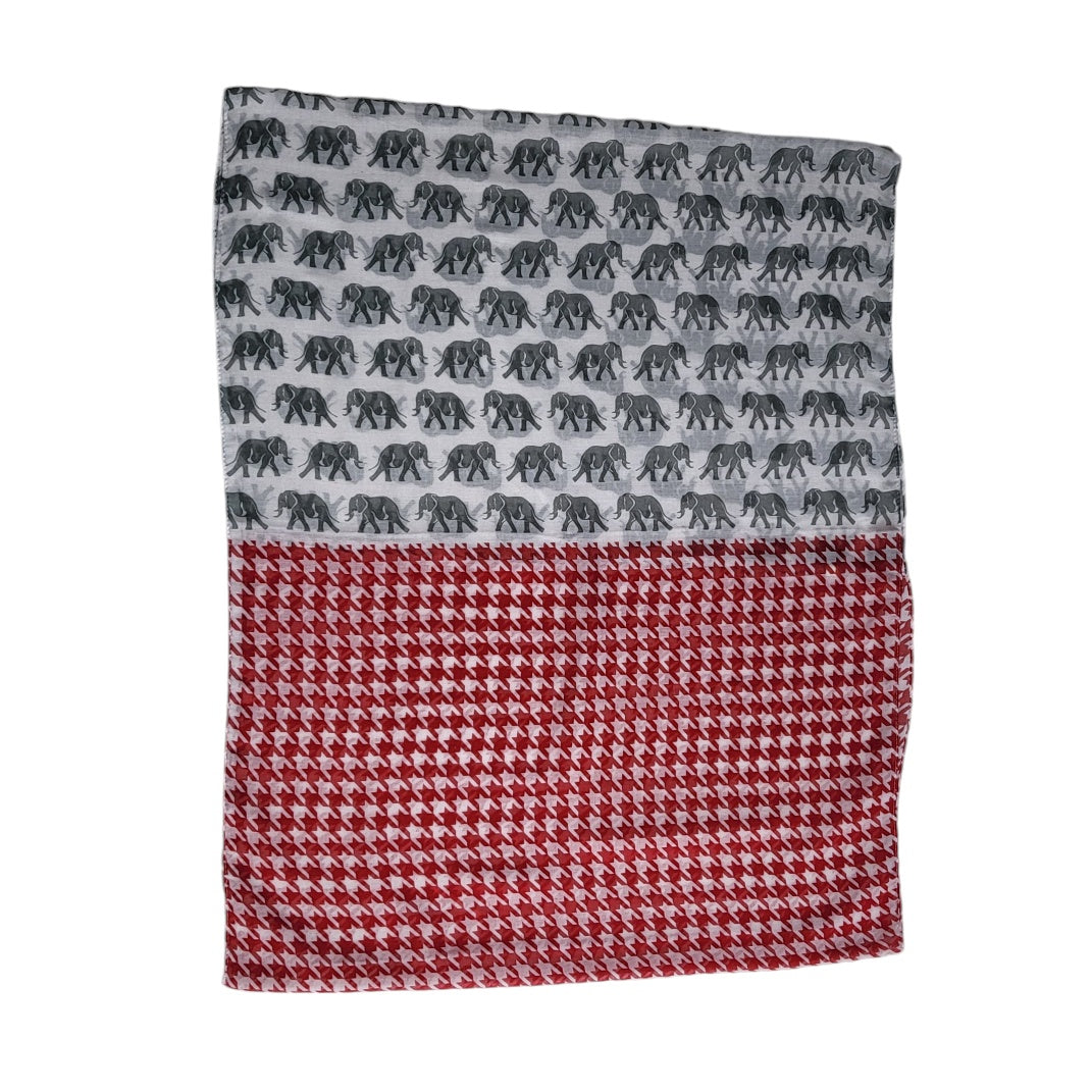 Cuello - Bufanda mujer blanco cuello con print de elefantes