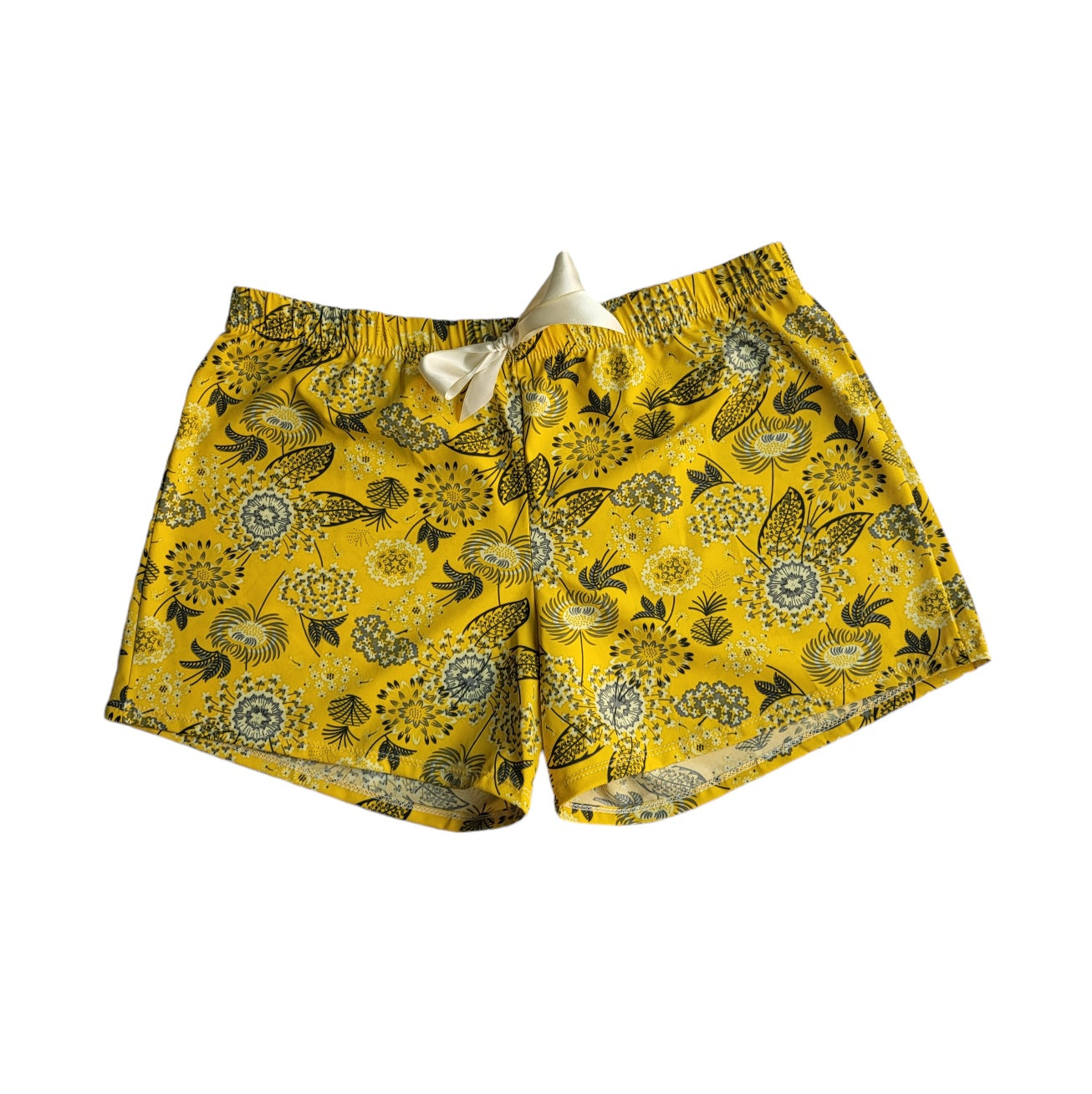 Conjunto pijama shorts mujer Talulah amarillo y blanco Talla XL