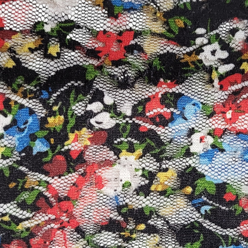 Saco mujer Yamamay negro blonda transparente con flores talla M