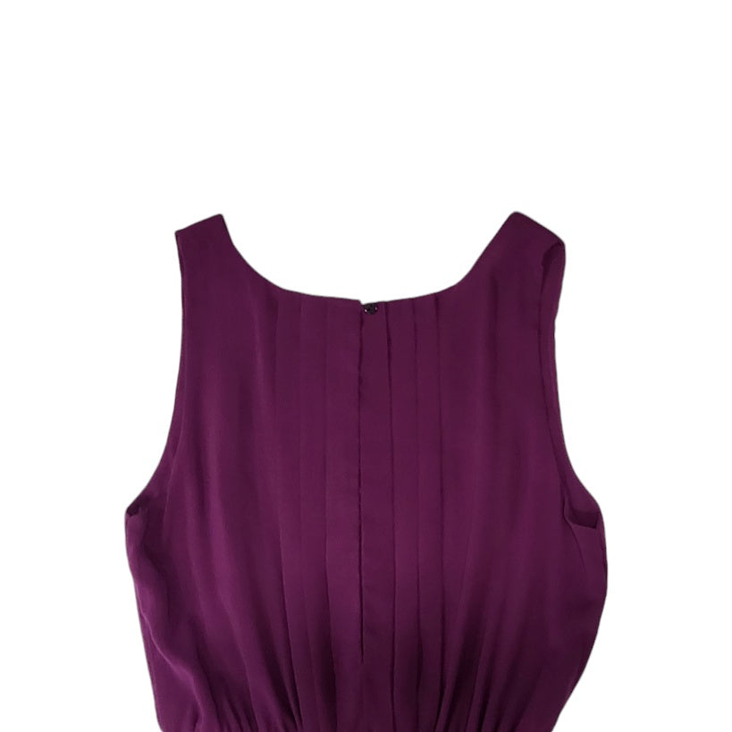 Vestido de fiesta mujer Ela morado Con apliques dorados Talla 10