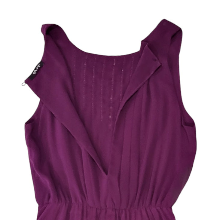 Vestido de fiesta mujer Ela morado Con apliques dorados Talla 10