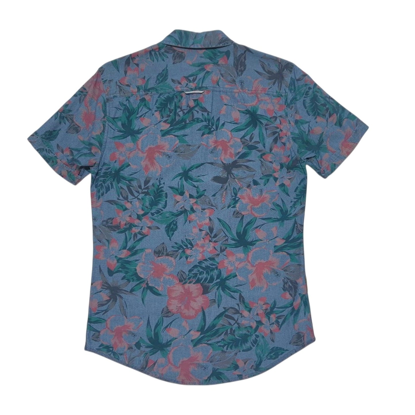 Camisa hombre Chevignon Azul con print de flores rosadas