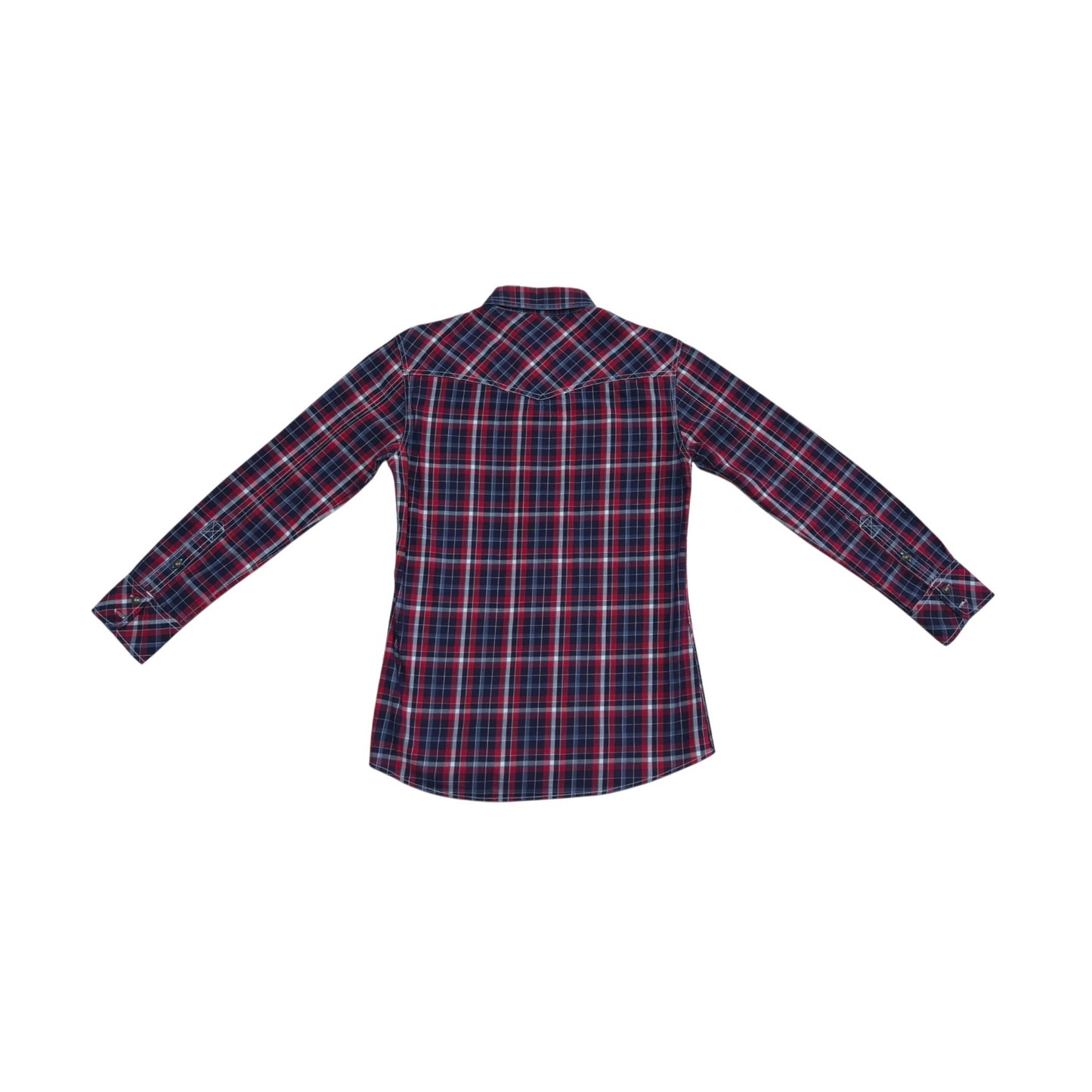 Camisa hombre United Colors of Benetton Rojo Leñadora, Cuadros azules
