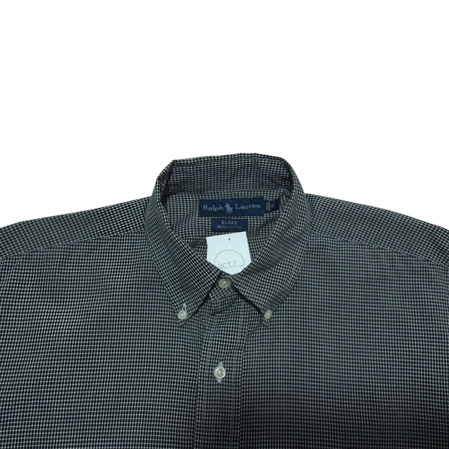 Camisa hombre Ralph Lauren Gris mini cuadros
