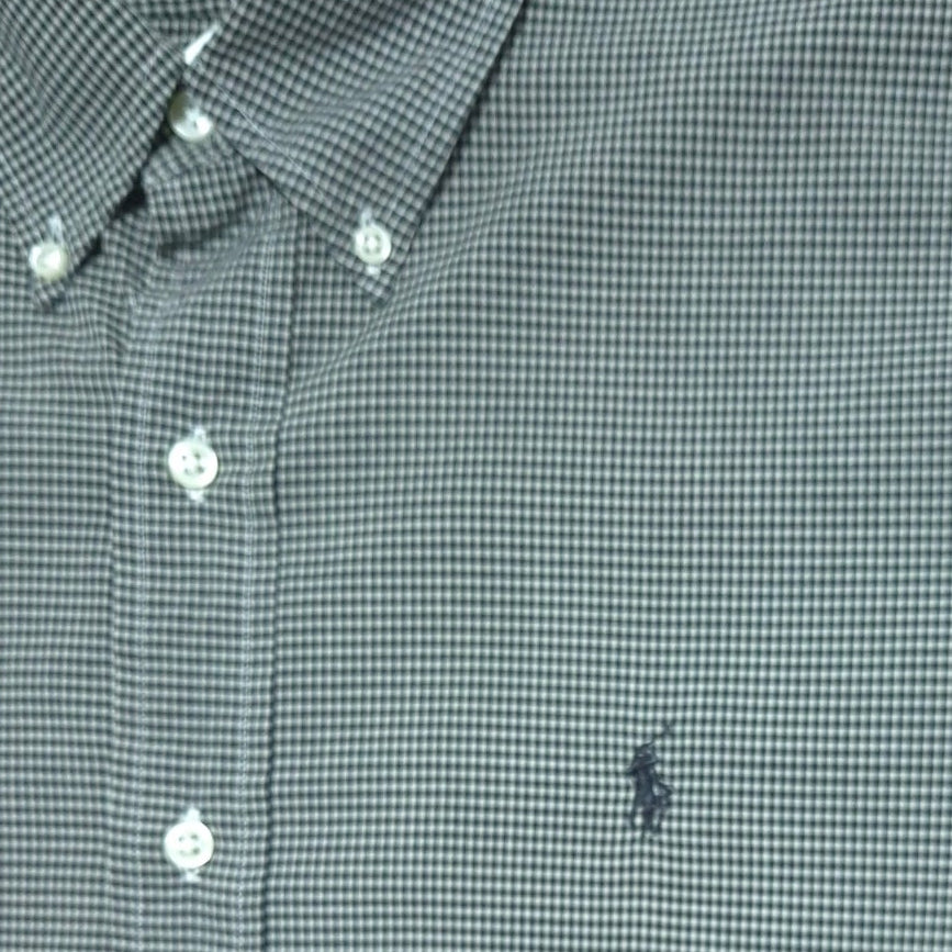 Camisa hombre Ralph Lauren Gris mini cuadros