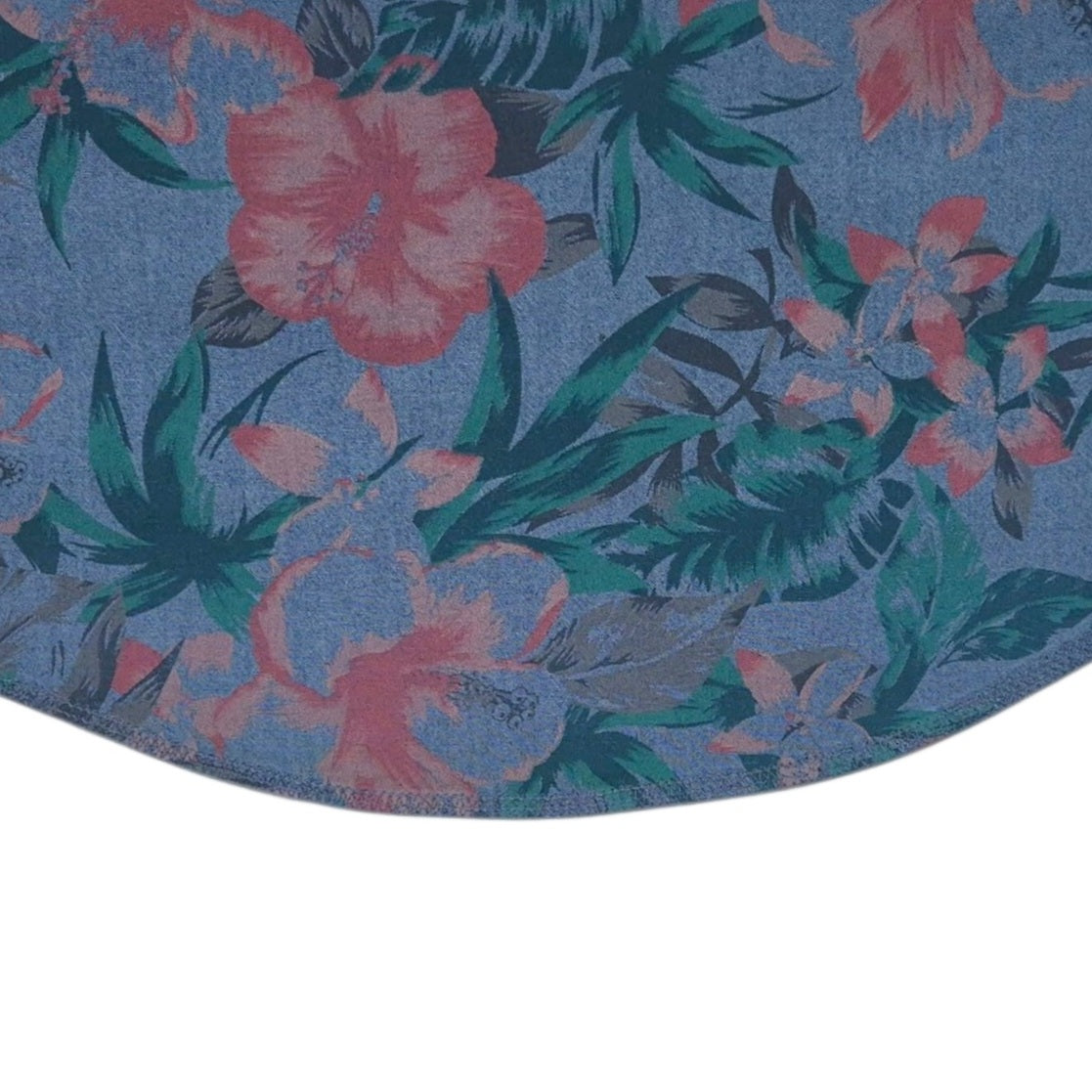Camisa hombre Chevignon Azul con print de flores rosadas